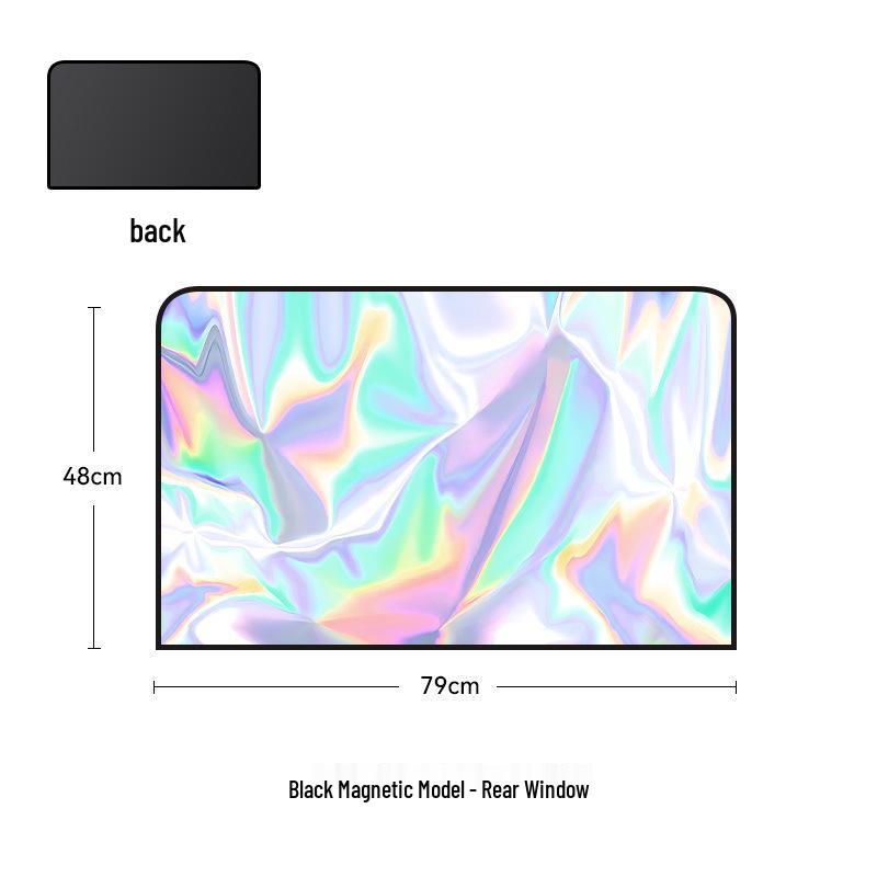 Car Front Windshield Laser Sunshade - Heat Insulation & Light Blocking for Small Cars.