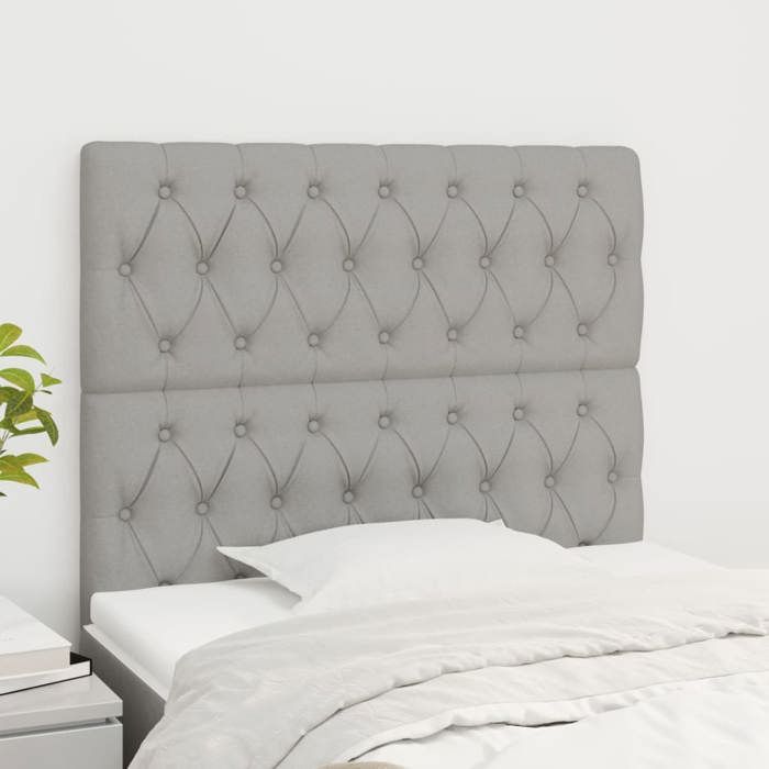 Tête de lit - Maison Exclusive - Gris clair - 100 x 7 x 118/128 cm - Hauteur réglable