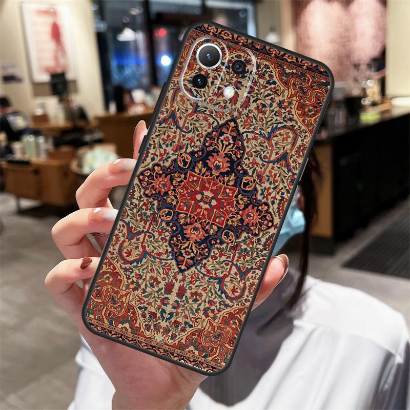 Persian carpet Floral pattern Case For POCO F3 F4 X4 GT F5 M5 X3 X5 Pro Cover For Xiaomi 11 12 Lite 13 11T 12T Pro Case