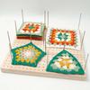 Crochet Blocking Board Wood Knitting Crochet Board for Granny Square Full Kits