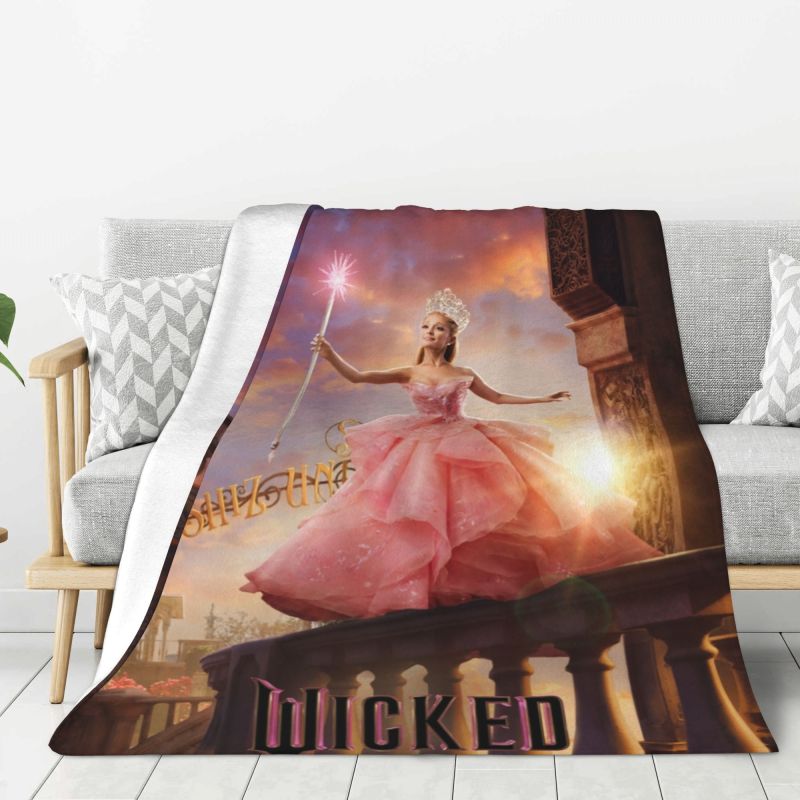 Custom Wickeds Musical Movie Blanket 3D Print Soft Flannel Fleece Warm Throw Blankets for Car Bed Couch Quilt