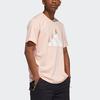 Adidas Pixel Print Outdoor Round Neck Short Sleeve T-Shirt Men Tops Misty-Coral-Pink GN7323