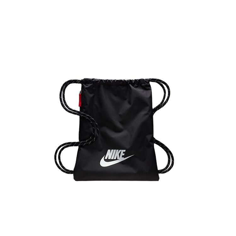 

Nike Sports Logo Print Drawstring Polyester Backpack Unisex Backpacks Black BA5901-010 Black