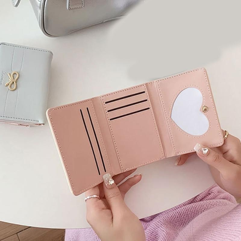 Women Small Compact Wallets Pu Leather Clutch Purses Card Holder Ladies Purse Money Bag,Clutch Purse Trifold Purses