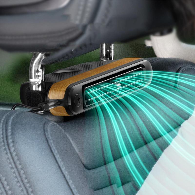 Back Seat Fan For Car 3 Speeds Car Cooling Fan Powerful Car Seat Headrest Fan Adjustable Rear Facing Car Seat Fan Vehicle Rear
