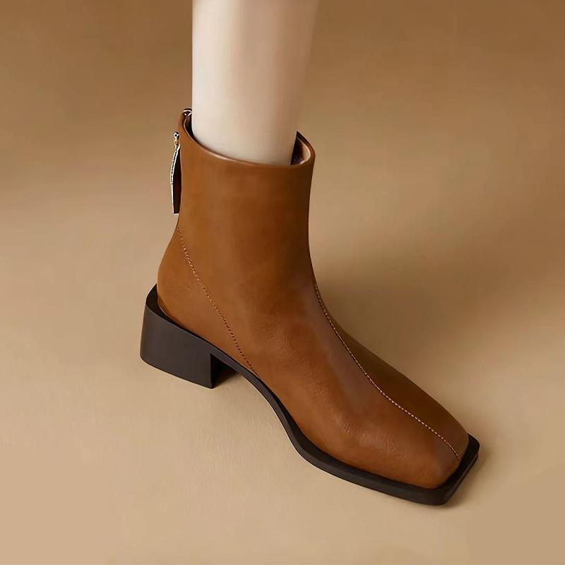 Women's Boots for Sexy High Heels Designer Square Toe Shoes  Winter New Ankle Boots Pumps Trend Dress Luxury Woman Booties