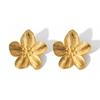 1Pair Leaf Earring Stainless Steel Gold Color Stud Earrings Trendy Jewelry for Daily Party Accessories Women Jewelry Earstuds