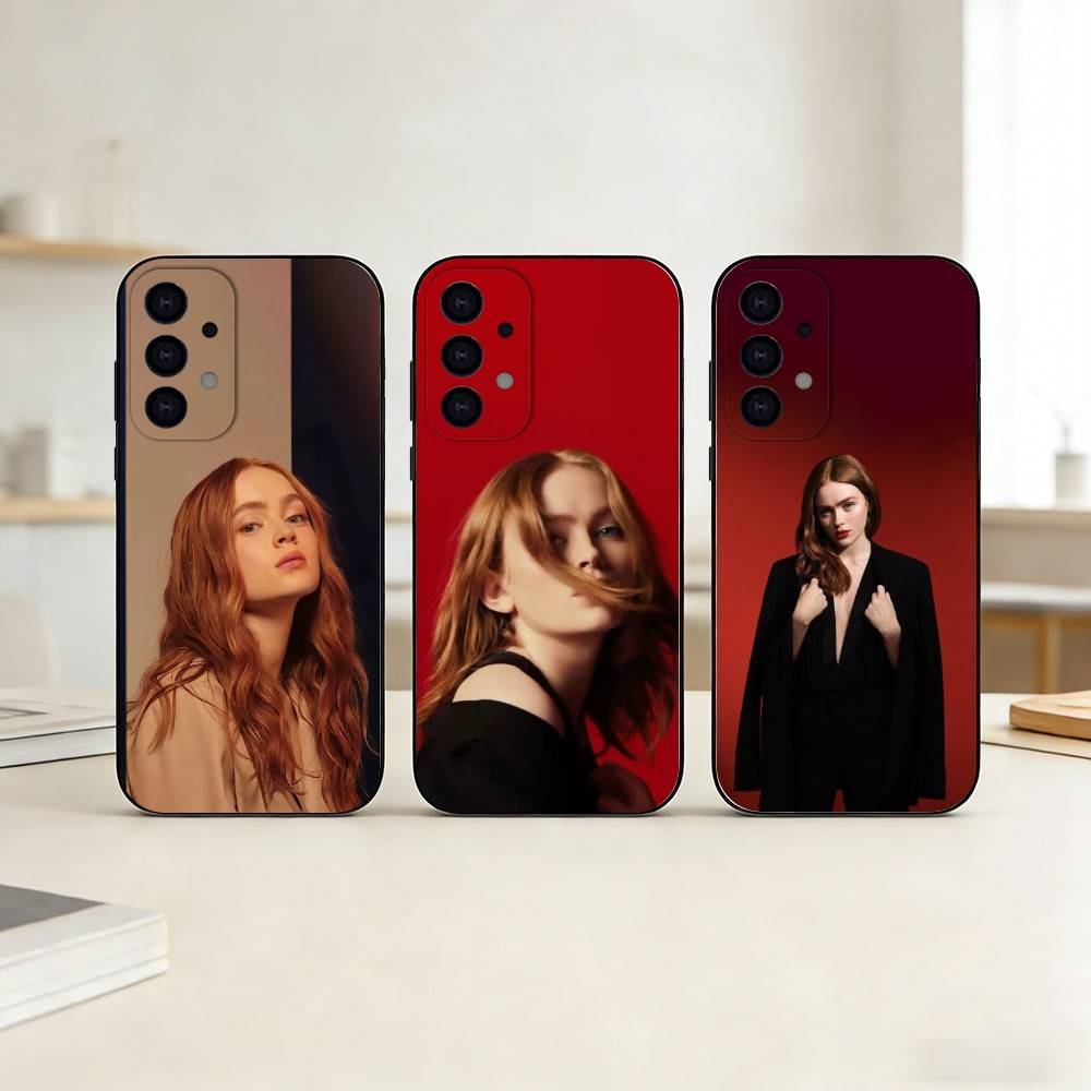 S-Sadie Sink Phone Case For Samsung S25,S24,S21,S22,S23,S30,Ultra,S20,Plus,Fe,Lite Black Shell