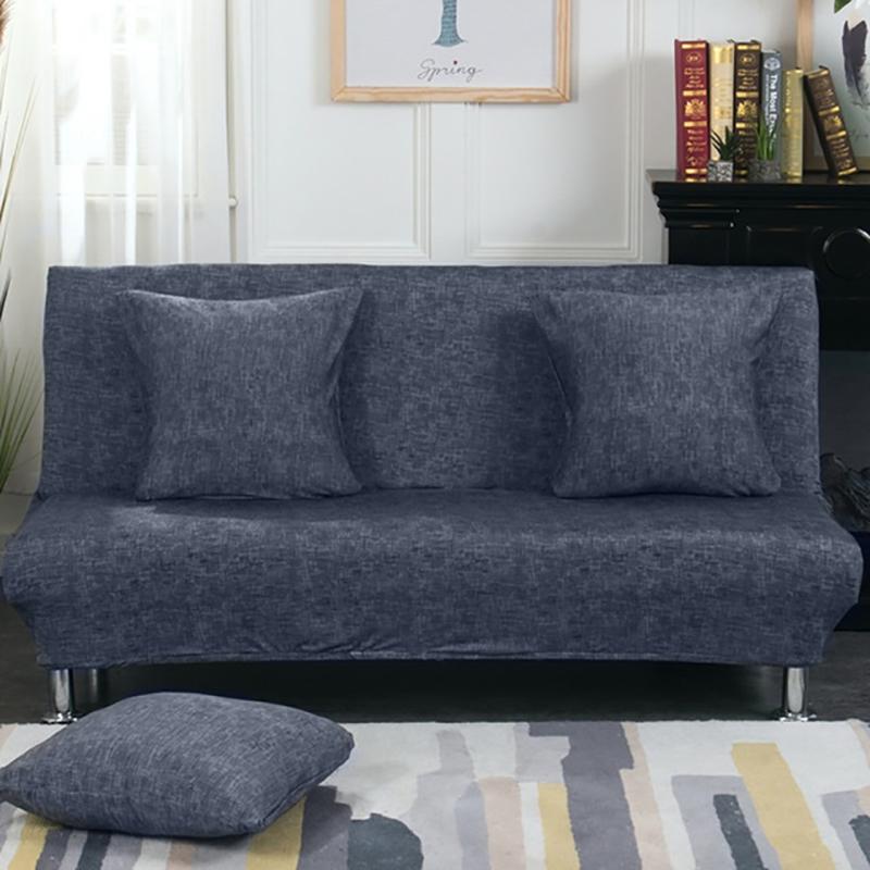 Meijuner Printed Sofa Bed Cover Universal Size Armless Sofa Bed Covers Tight Wrap Slip-resistant Elastic Stretch Slipcovers
