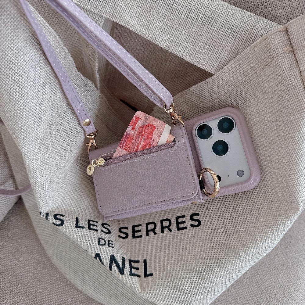 Crossbody Ring Holder Zipper Cards Solt Wallet Leather Case For Google Pixel 10 Pro XL 9A 9 8 8A 7A 7 Long Lanyard Pocket Cover