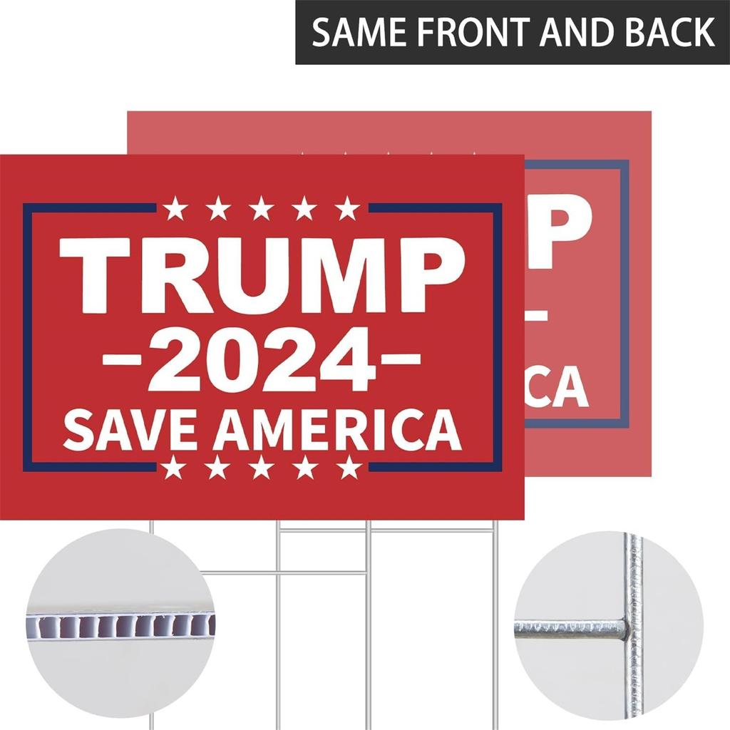 2025 Yard Flagge Schild mit H-Stangen - Beidseitig 18x12 Zoll, Plakat Gewählt Für Schilder Auslösende Schilder Dekoration Außenhof