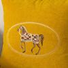 Embroidery Throw Pillow Cover Vintage Horse Pattern Light Luxury Sofa Cushion Waist Cover Simple Decorative Pillowcase