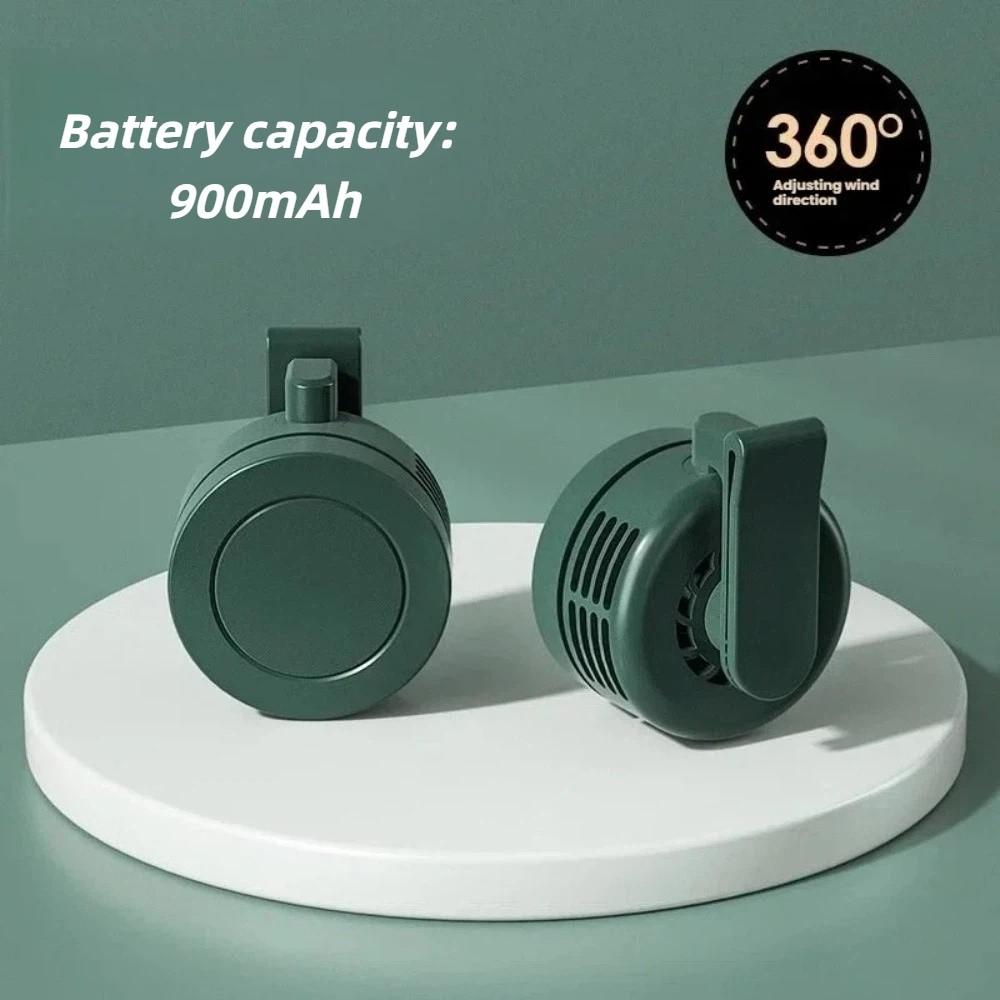 Ultra Quiet Wearable Neck Fan Small Size Portable Hanging Fan Dual Wearable Fan  Outdoor Travel