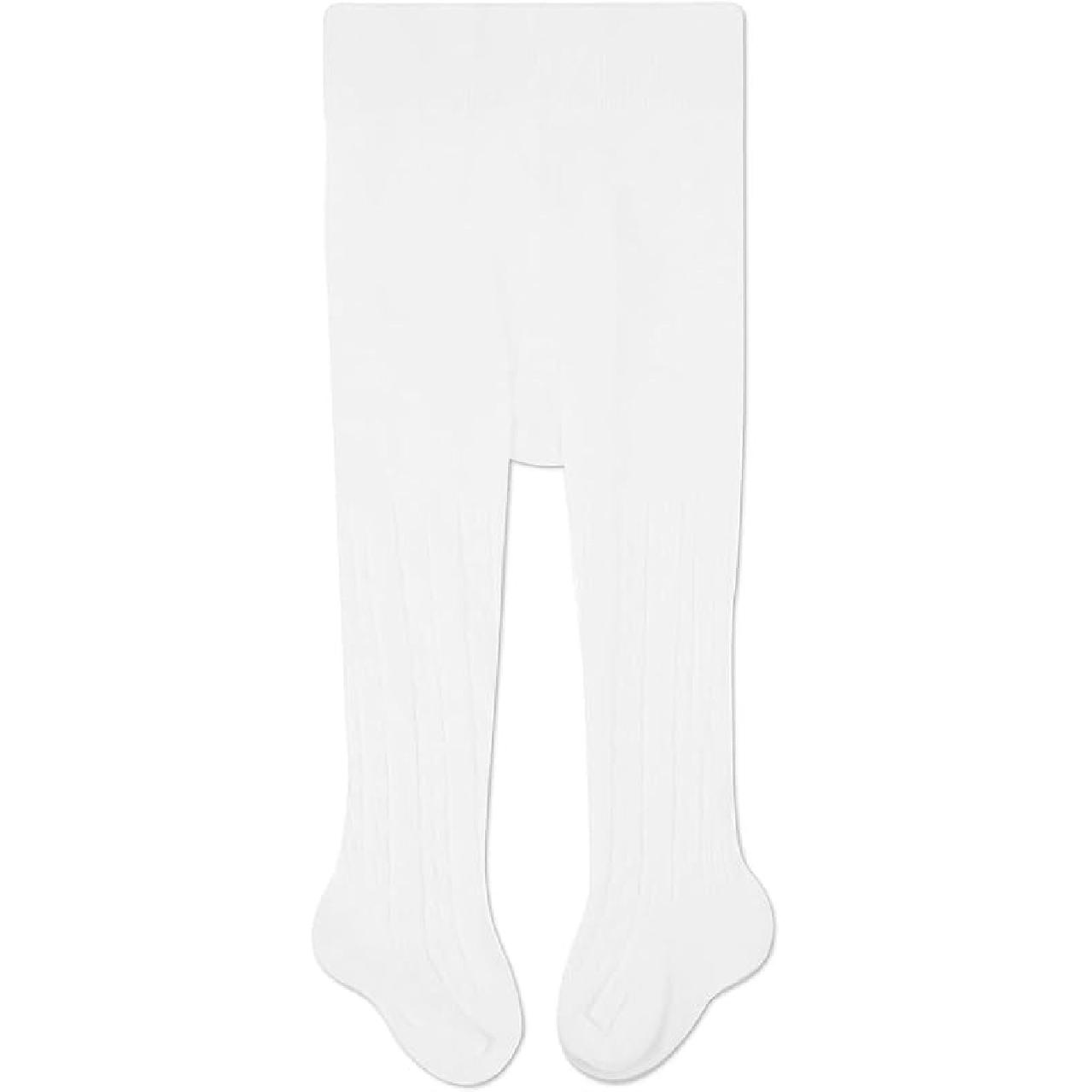 CozyWay Baby & Toddler Tights - Baby Girl and Boy Leggins Cable Knit Comfy Cotton Infant Multicolor - 1 Pack 1-2T белый