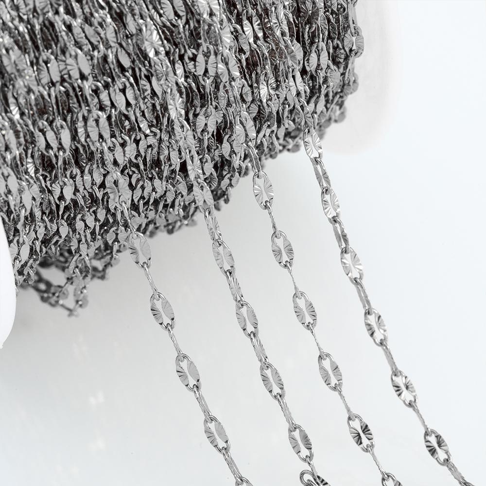 2Meters Multi-Size Stainless Steel Sunflower Thin Chain Radial Lines O Shape Chain Jewelry Making DIY Necklace Bracelet Supplies