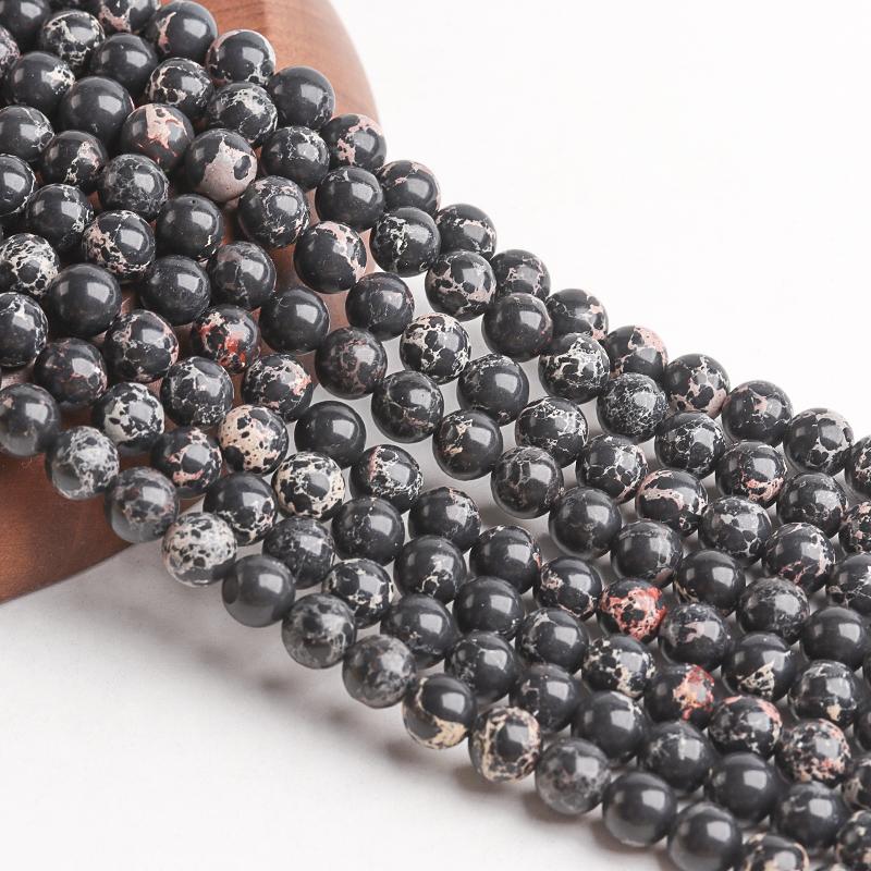 6/8/10mm Emperor Stone Beads For Jewelry Making Loose Spacer Round Imperial Beads DIY Bracelet Necklace Jewelry Charms Crafts