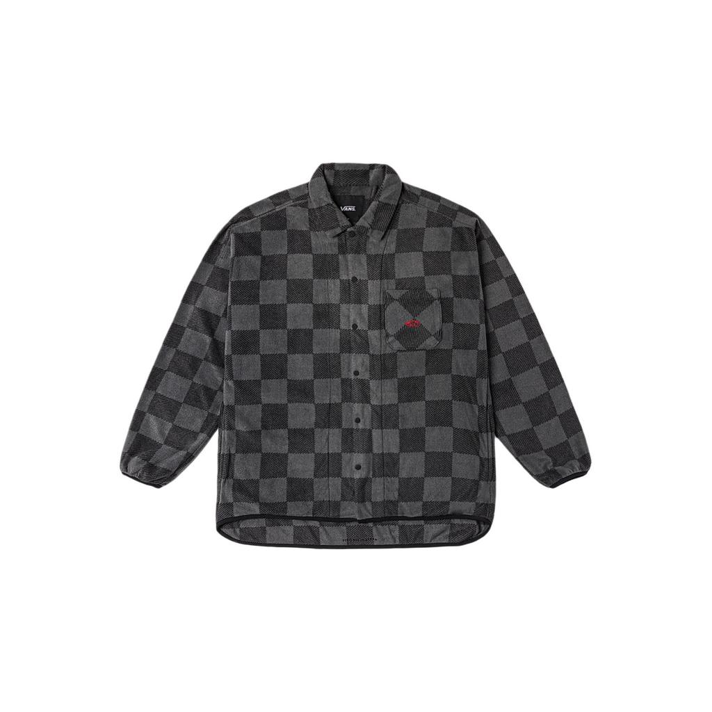 Vans FW24 TDC Designer Series Long Sleeve Button Down Shirt Men Shirts Black VN000K801O7