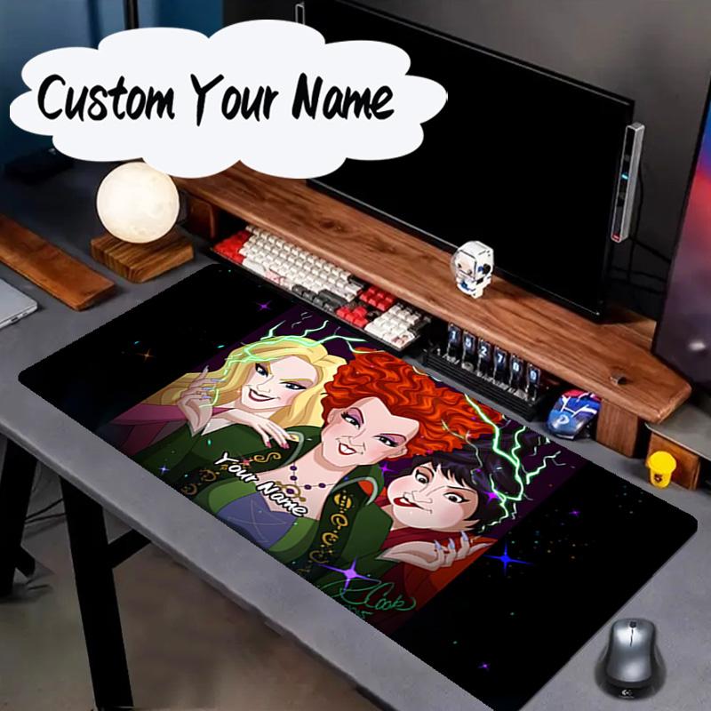 Custom Name Mouse pad Witch Sisters In The Moonlight Mouse pad, Gaming Mouse Pad, keyboard pad, Desk Decor for computer notebook Fan Birthday Gift