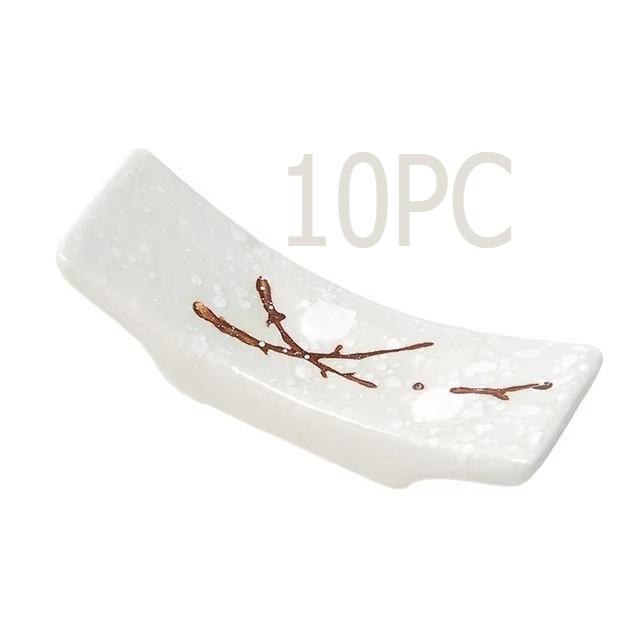 1/4/10Pc Japanese Plum Blossom Ceramic Chopstick Holder Creative Kitchen Supplies Household Chopstick Holder Care Gadget