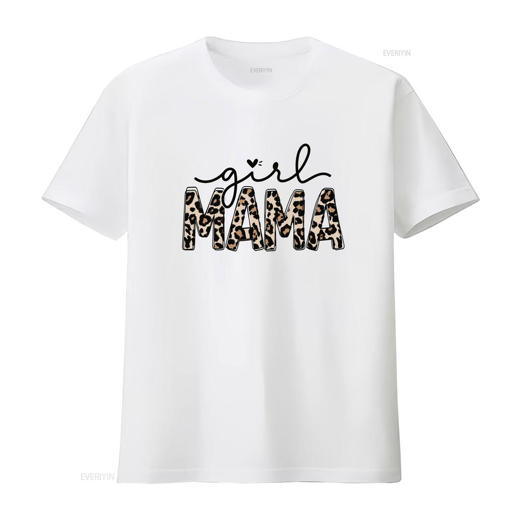 Girl Mama T Shirt Mom Leopard New Mothers Day To Be Happy vintage Washed graphic Breathable streetwear designer clothes homme