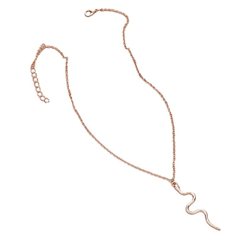 Dainty Serpents Neck Chain Jewelry Distinctive Gold/Silver Snake Pendant Necklace Neckchain Charm for All Occasion