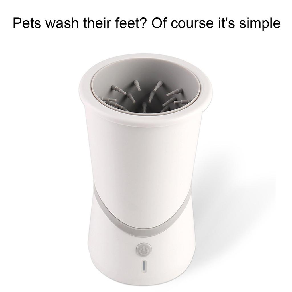 Dog Paw Cleaner Automatic Soft Bristles Low Noise Rechargeable Removable Pet Foot Wash Cup for Cats