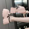 Fashion 10CM Women High Heels Chunky Sneakers New Summer Females Buckle Platform Slippers Wedge Sandals Slides Shoes Zandalias De Mujer