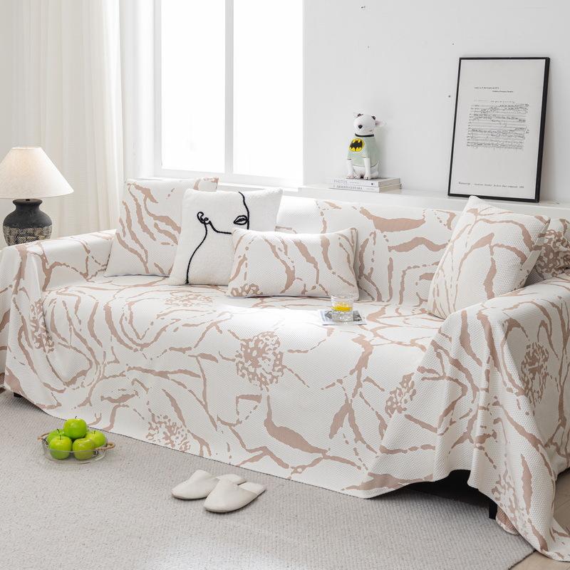 Summer Sofa Covers Towel Green Blanket for Living Room Anti Scratch Couch Cover Cooling Chair Slipcover One Piece