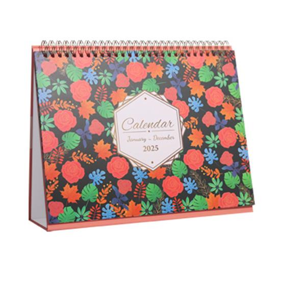 2025 Desk Calendar 12 Months Standing Flip Calendar Desktop Stand Up Calendar Daily Life Planner