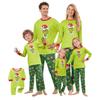 Juletrykk Søt familiesett Pyjamas, hjemmeklær, familiesett med lange armer toppbukser