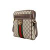 Gucci Ophidia Logo Stripe Webbing Canvas And Leather Shoulder Bag Small Men Shoulder Bag Ebony 547926-96IWT-8745