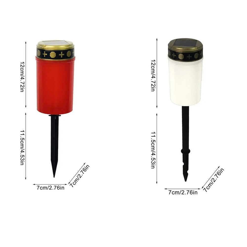 Flameless Cemetery Solar Lamp Waterproof Lawn Lighting Light Tea Light  Halloween Decor