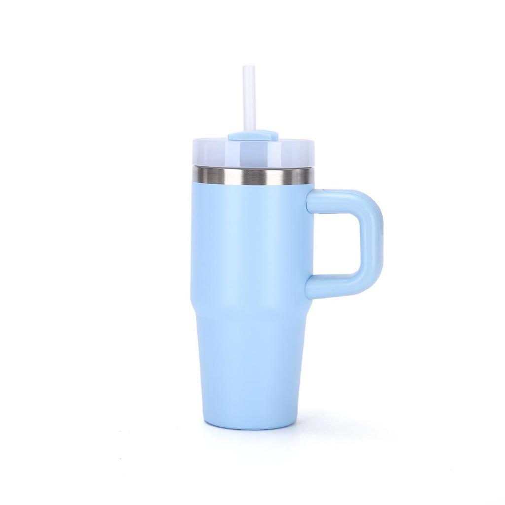 14oz Insulated Stainless Steel Tumbler with Handle for Outdoor Sports and Vehicles