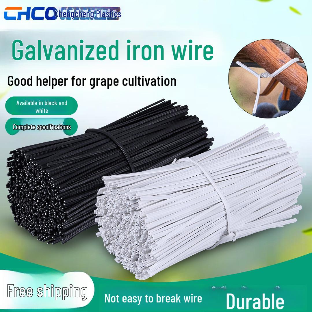 

Rubber-Coated Wire Tie for Cables and Garden Use (0.55-1.5) 0.45 Black Round Roll/90m