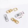 18K Gold-Plated Double U Buckle Bracelet/Necklace Clasp Connector for DIY Jewelry