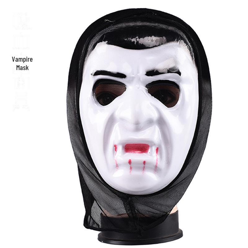 Strašidelná halloweenská maska lebky a sada zombie rukavic