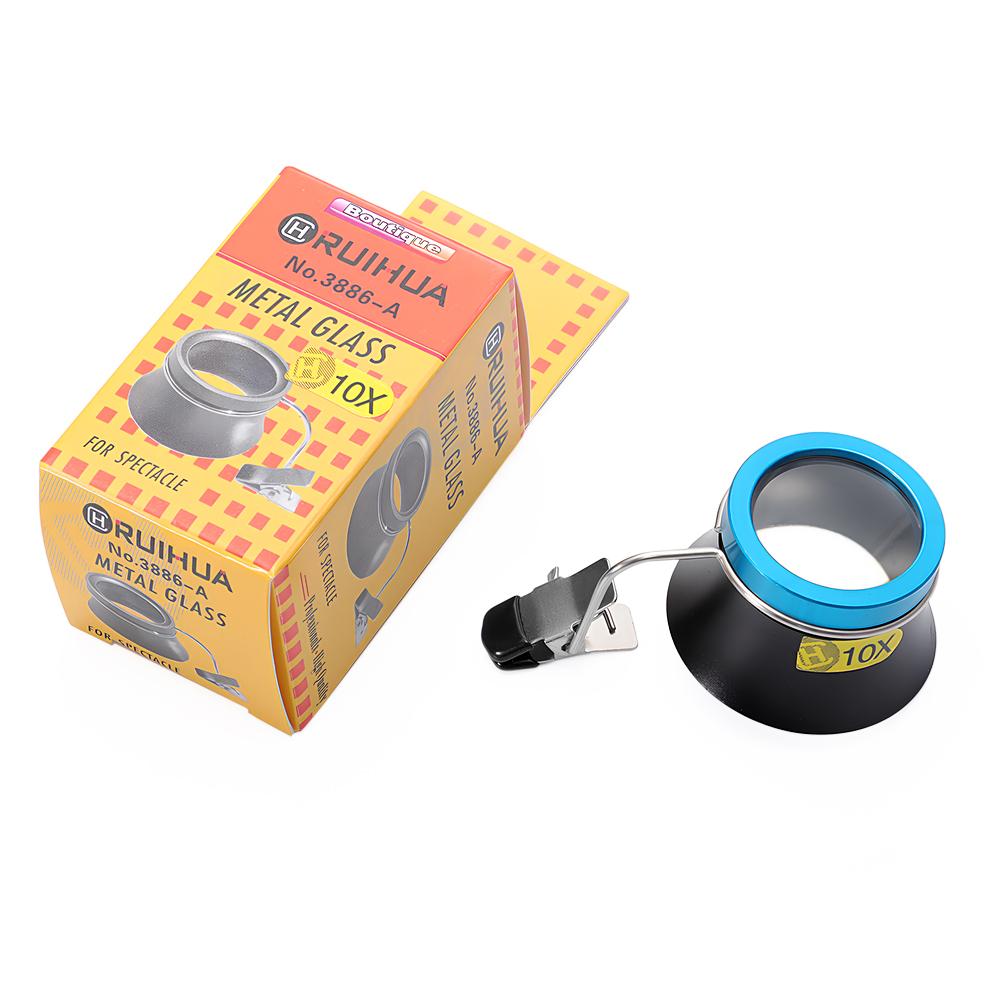 5X 10X 20X Eyeglass Magnifier Clip-On Eye Loupe Magnifying Lens Portable Eyepiece Process Operation for Watchmakers Repair Tool