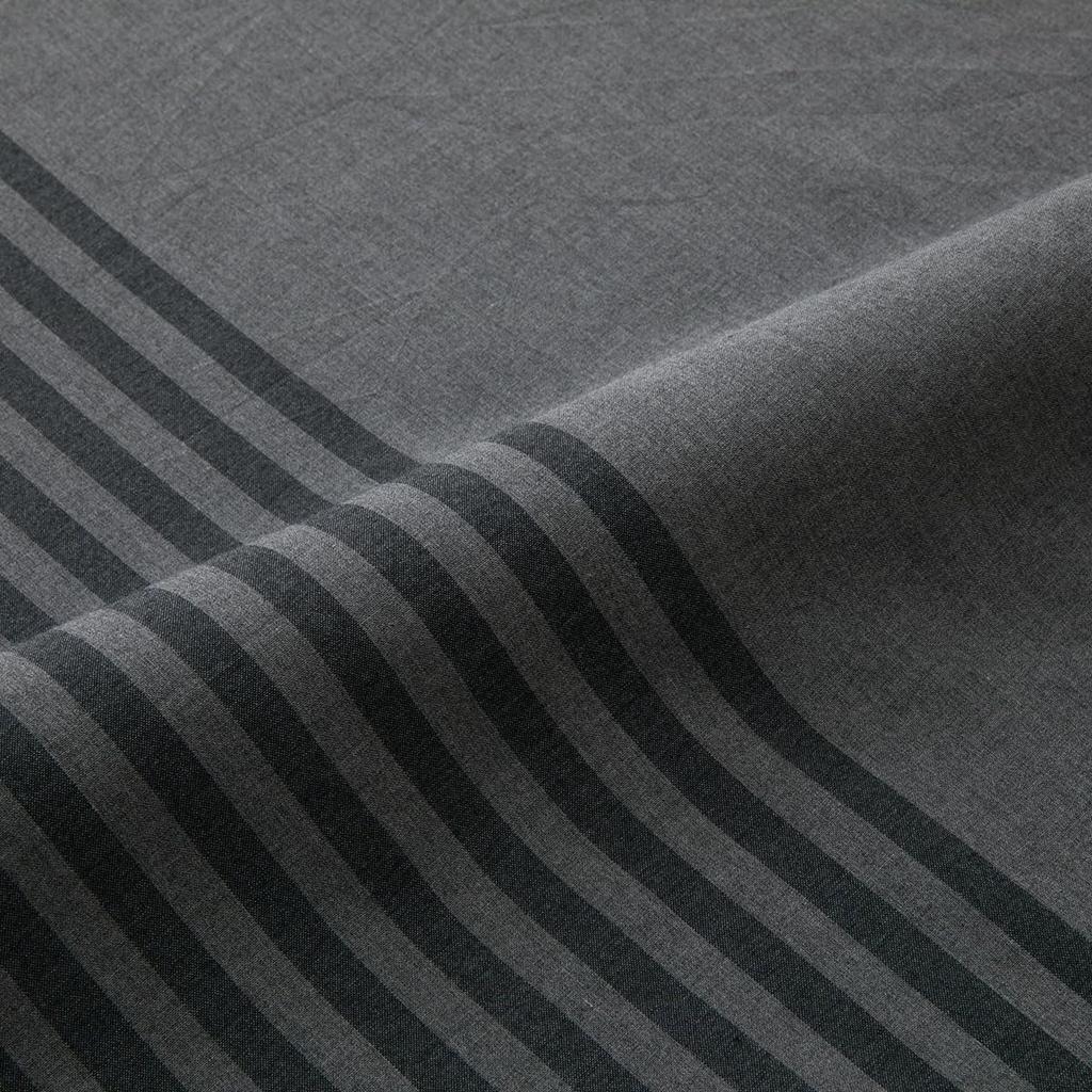 NITORI Duvet Cover Single Size PT70 Gray Stripe 150x210cm Lyocell Polyester Blend Comforter Cover