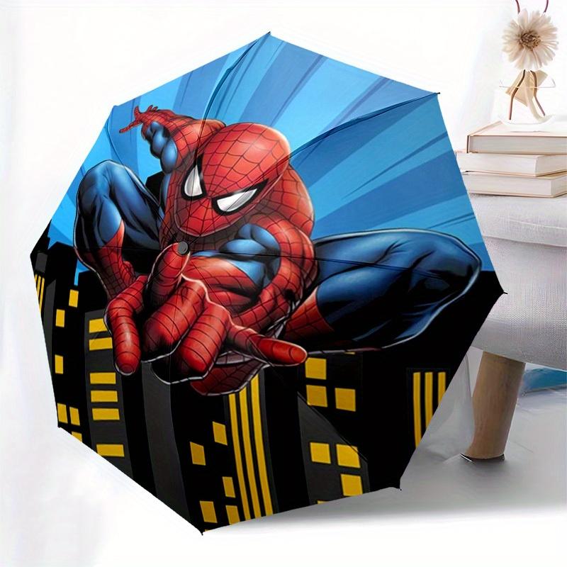 Spider-Man Cityscape Automatic Open/close Umbrella - Windproof, Portable Folding Umbrella for Women/Man-0721283