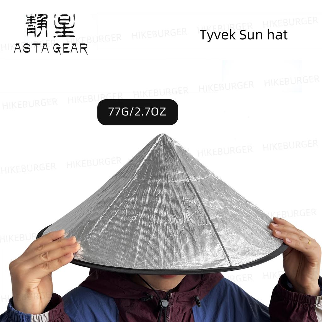 ASTA GEAR Tyvek/DCF Sun Hat Outdoor Ultralight Hat Rainproof Folding Silver-Coated Hat Sunproof Hiking Backpacking