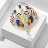 Luxurious Colorful Phoenix Brooch for Women Peacock Brooch Retro Pearl Brooch