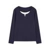 Women's Faux Two-Piece Patchwork Long Sleeve T-Shirt