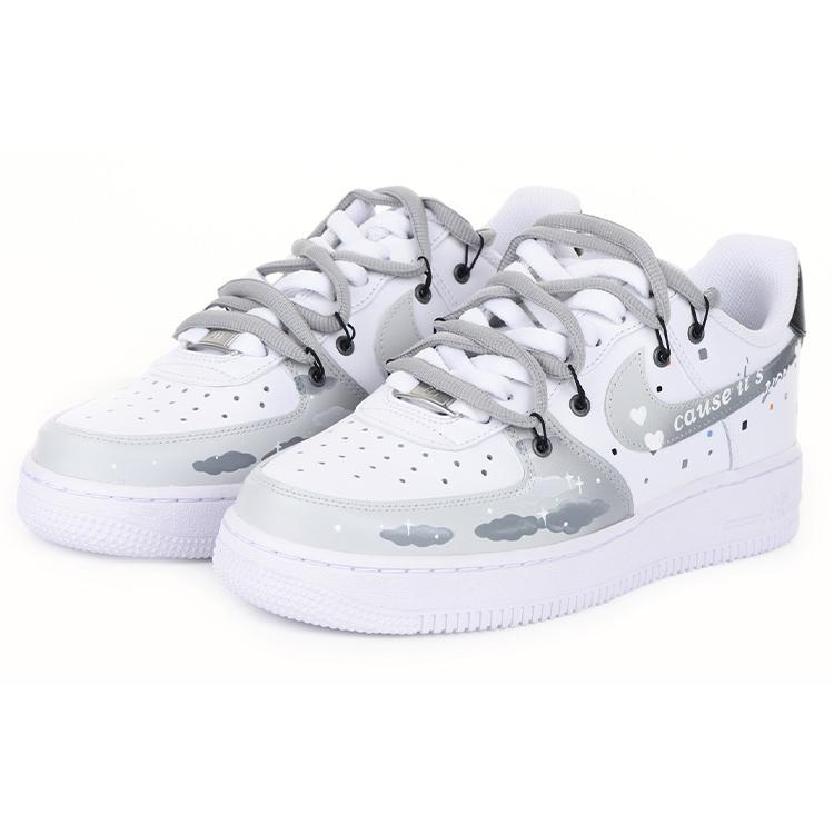 Nike Air Force 1 '07 Air Force 1 Thermal Coverage Low Top Skateboard Shoes Men's Gray White CW2288-111(Team-S-BOX)