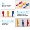 6.3mm Female Male PVC Connector Electrical Wiring Connector Insulated Crimp Terminal Spade Blue Yellow Red FDFD MDD2