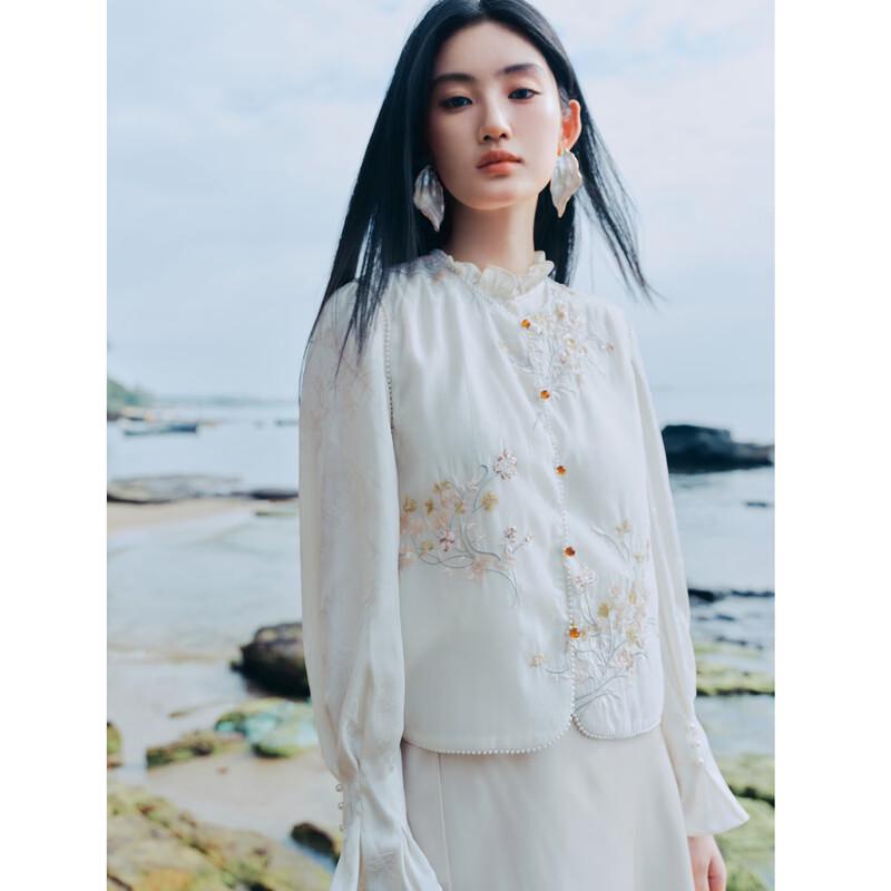 Qiusy Yiren Women s V-Neck Embroidered Vest S