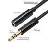 Gold-Plated Metal Shell Braided Stereo Headset Extension Cable 3.5mm