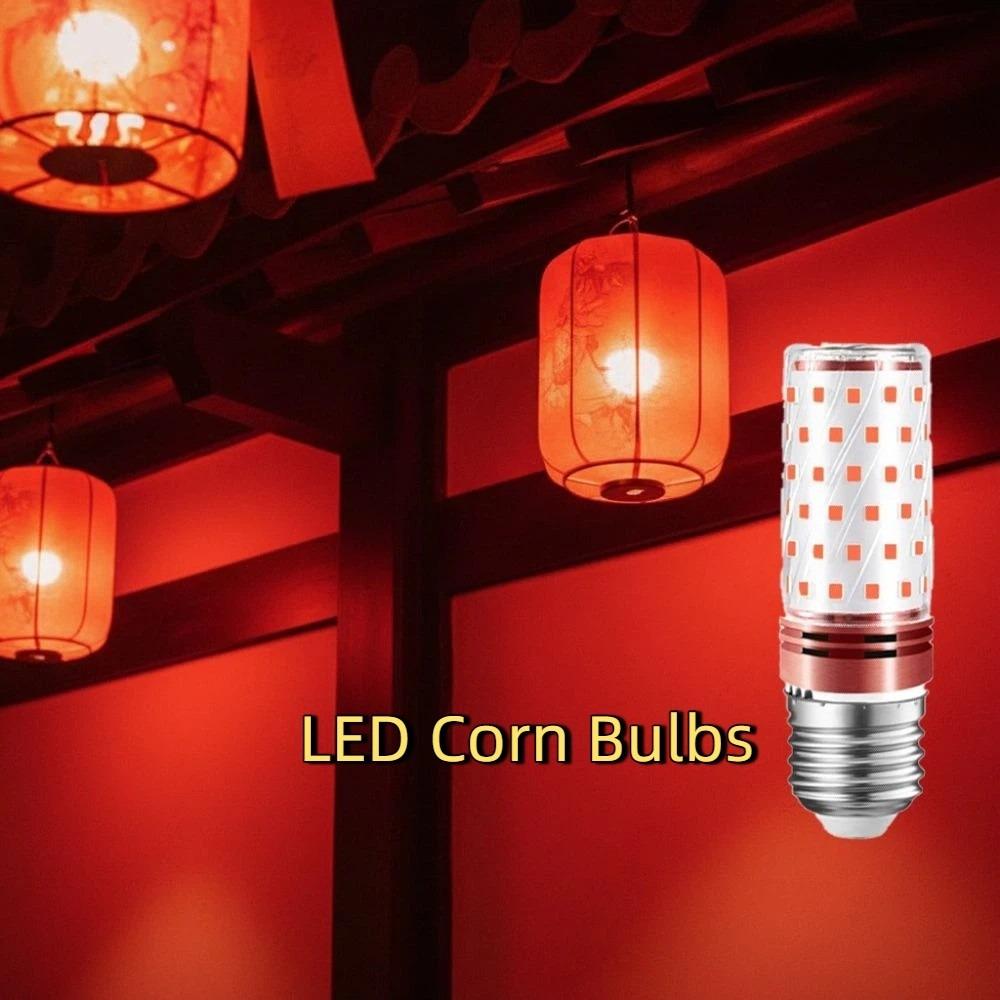 Red Color E14/ E27 Corn Lights Energy Saving High Brightness LED Corn Bulbs No Flicker Replace LED Bulbs Christmas