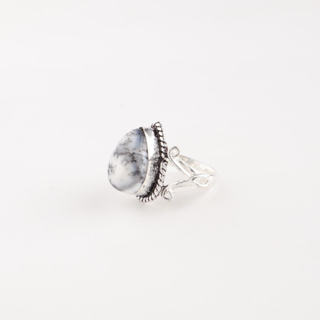 Dendrite Opal Gemstone 925 Solid Silver Jewelry Handmade Women Fashionable Ring RR-57-31