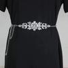 Gold Belt Adjustable Fashion Belt Rhinestone Belt Stylish For Dress Accessory Prom Women