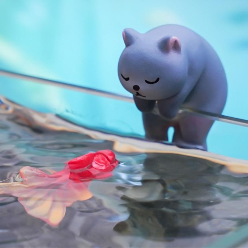 Capybara Fish Tanks  Statue  Car Mirror Bag Charm  Craft Table Top Display Decoration Hanging  Figure